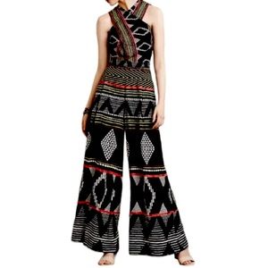 Elevenses by Anthropologie Tribal Print Jumpsuit